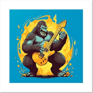 gorilla guitarist Posters and Art